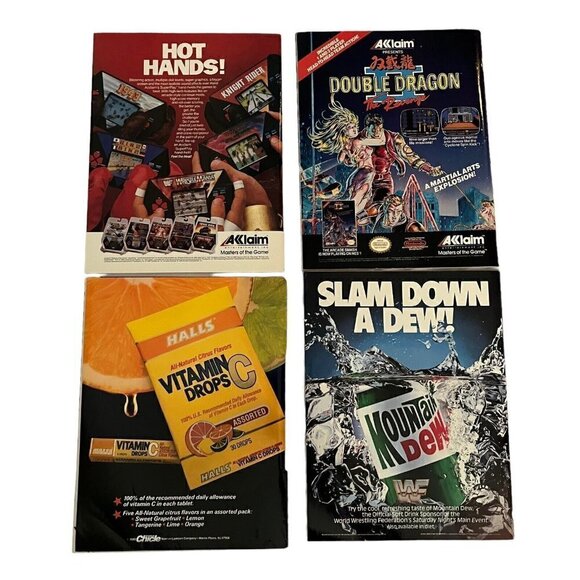 Vintage 1980s 1990s WWF Magazine Lot 10+ Von Erich Hulk Flair Poster Ads Trivia - Picture 5 of 16
